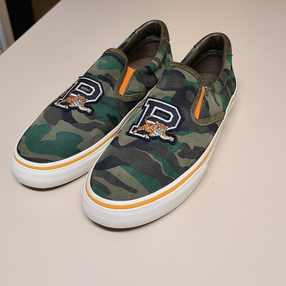 Ralph Lauren Polo Thompson embroidered camo slip on sneakers size 10